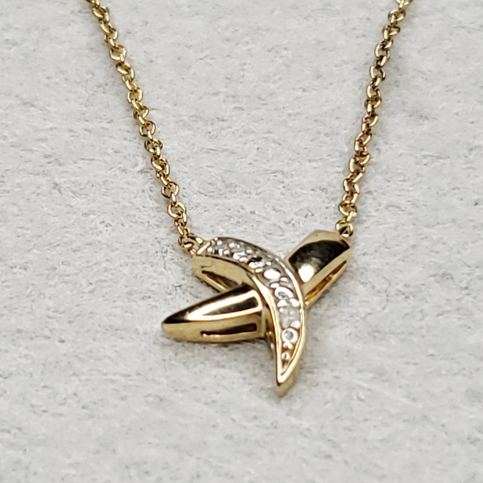 DBJ Sterling Silver X Kiss Necklace Dainty Victoria Townsend 18kt GP 18″