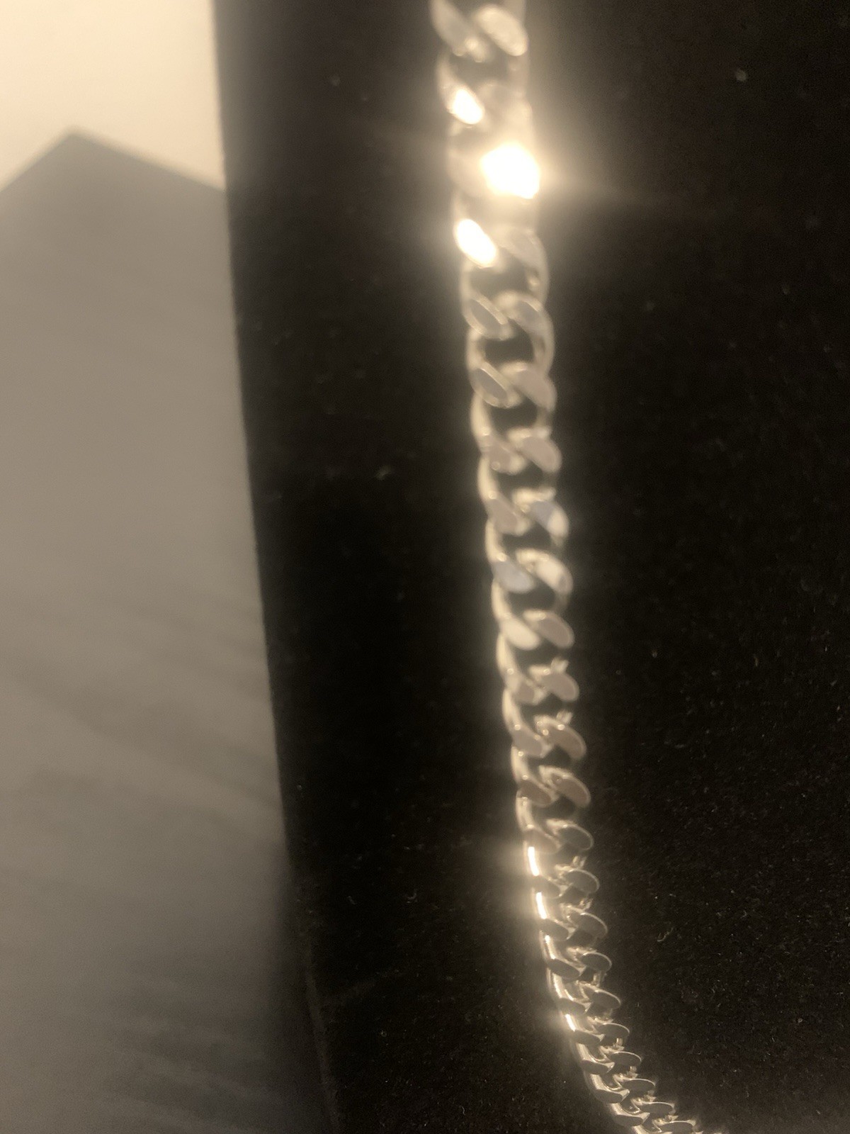 Rhodium Plated Stainless Steel Chain 6MM 20 Inches Long