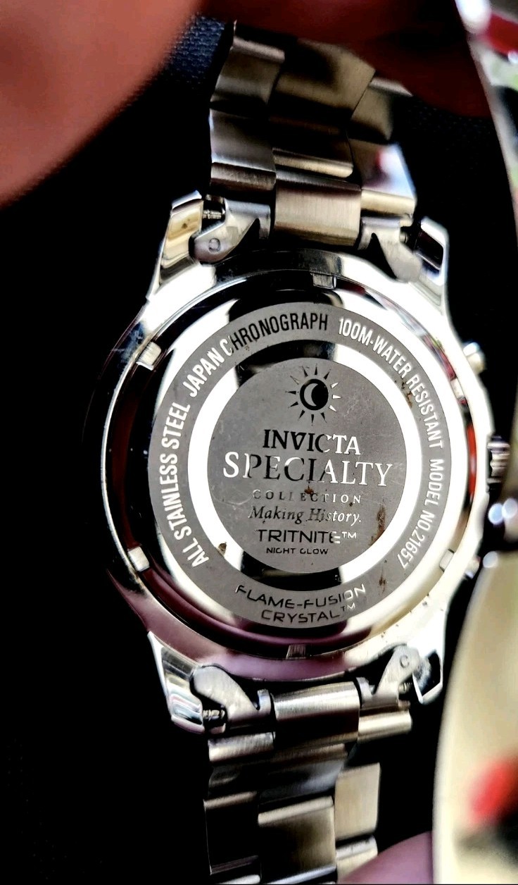 INVICTA TRINITE Men’s Specialty Chronograph Silver/Blue – Flame Fusion Crystal