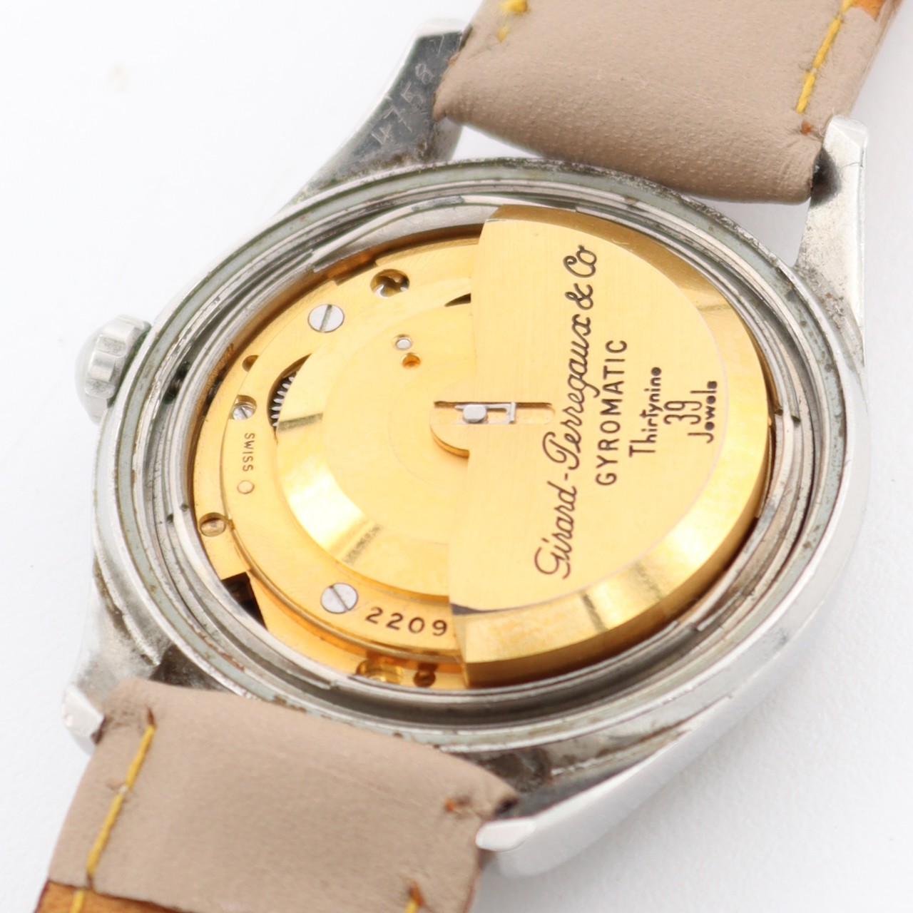 Vintage 33mm Girard-Perregaux 2209120 Gyromatic Automatic Swiss Stainless Steel