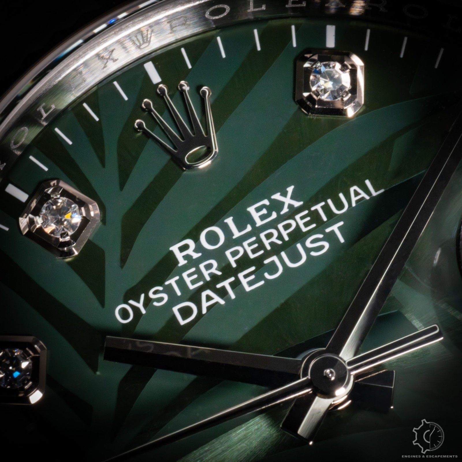 Rolex Datejust 36 126234 Green Palm Dial Oyster Bracelet Box & Papers