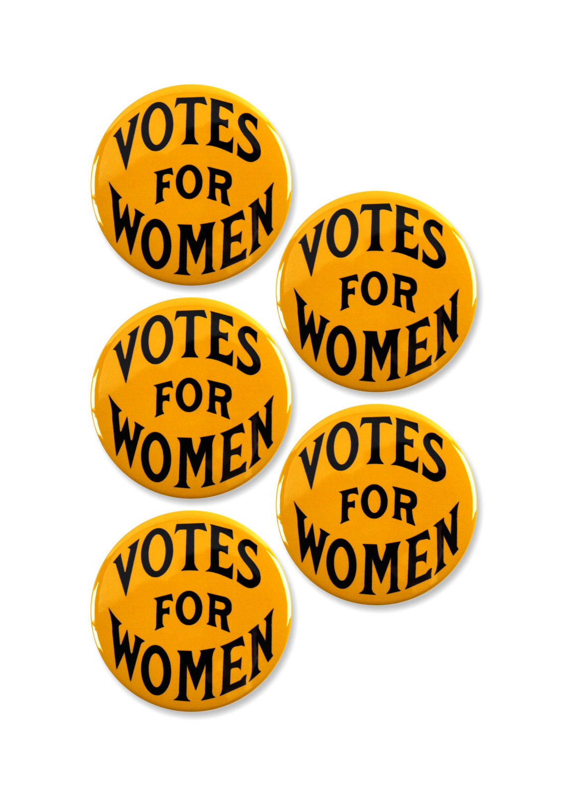 5 Pack – Votes for Women Vintage Design Pinback Buttons – 2.25 Inch
