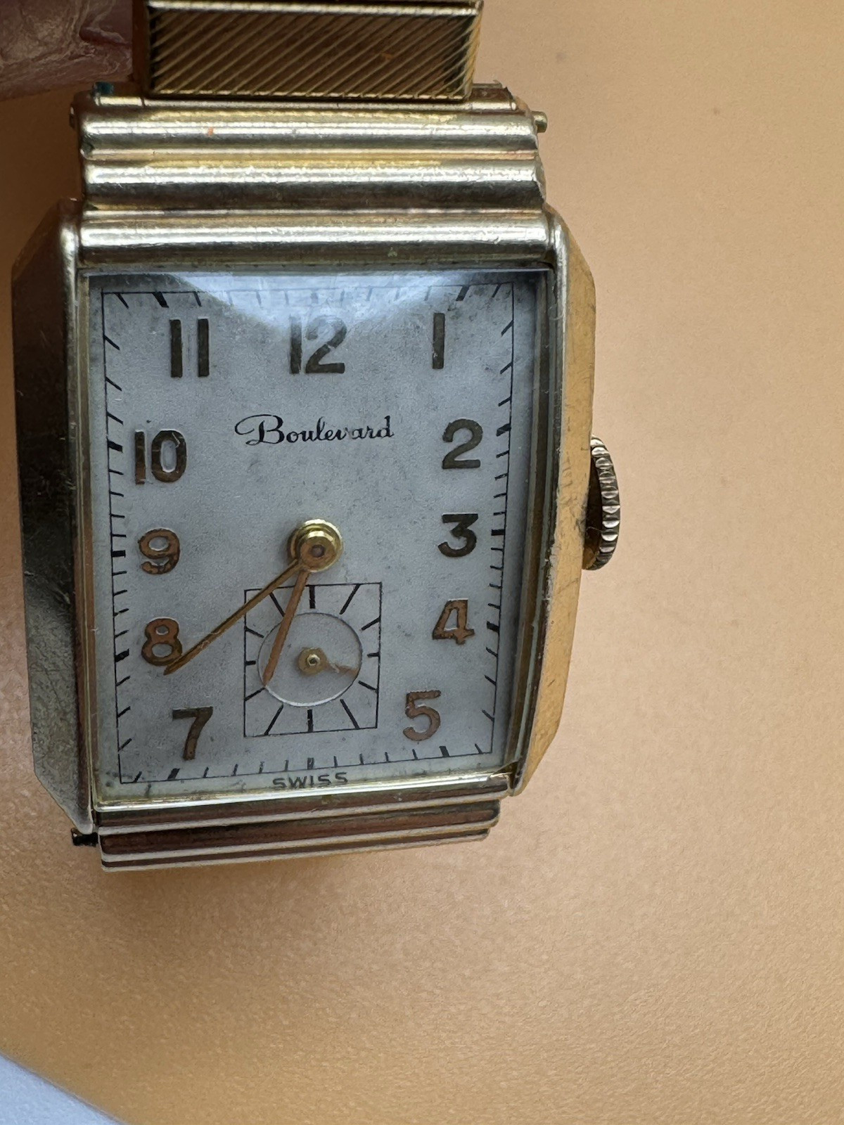 Boulevard Vintage Tank Watch RUNS 17J SELLING AS IS 22.5mm 10 GF