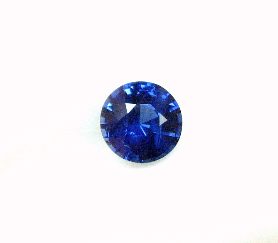 Authentic Natural Fine Gem Round Blue Sapphire 5.6×3.6 MM, 0.82 Carat- RARE