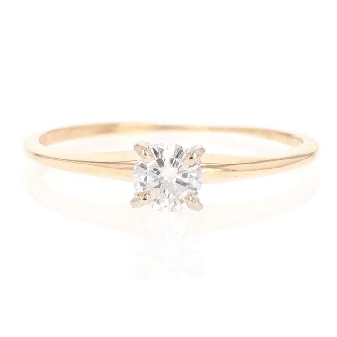 .31ct Round Diamond Solitaire Prong-Set Engagement Ring 14k Yellow Gold Size 6