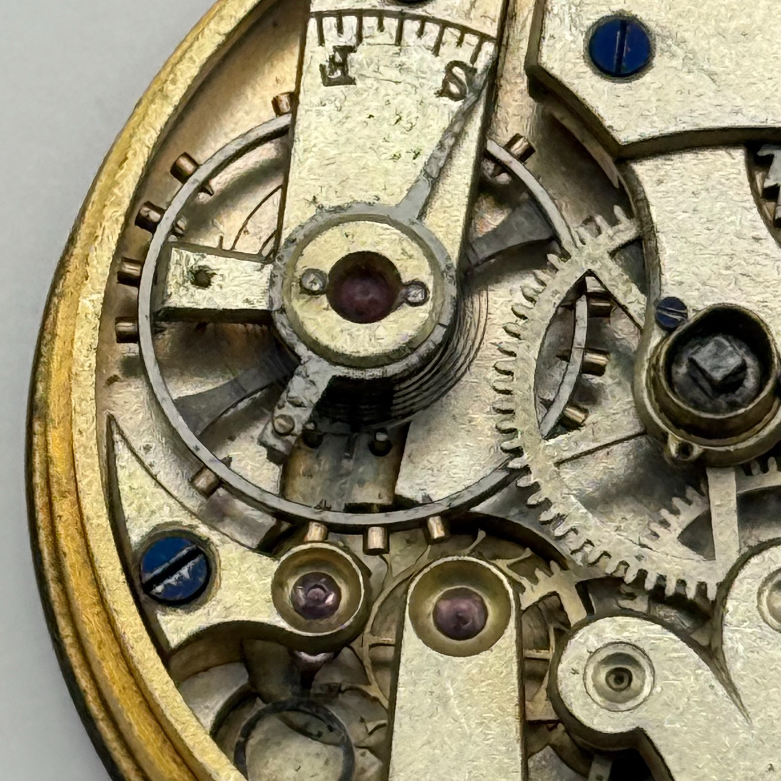 Longines Pocket Watch Movement Antique Sub Seconds Parts Repair Spares 41.2mm