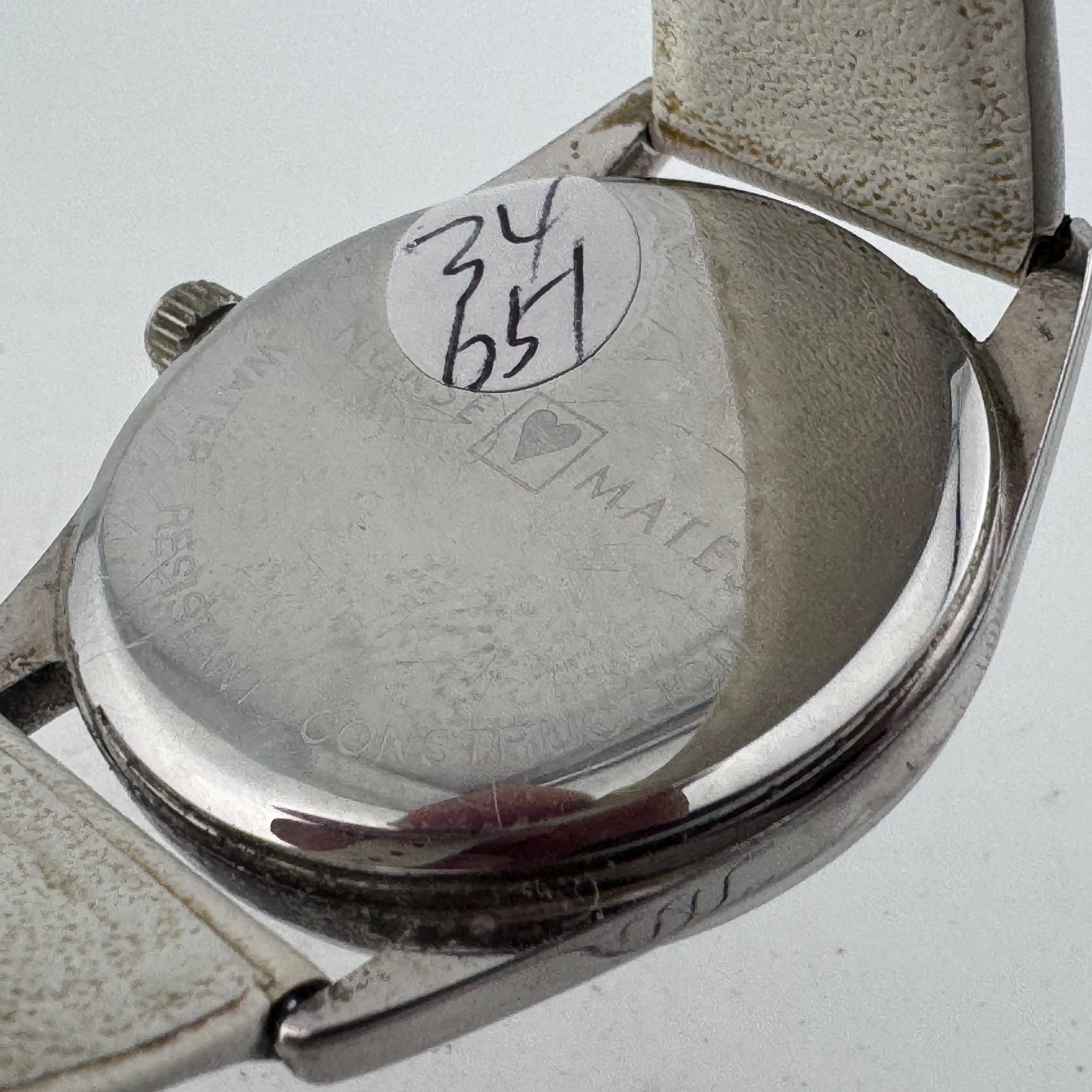 Vintage Nurse Mates Quartz Watch Women Silver Military Dial Easy Read New Batter