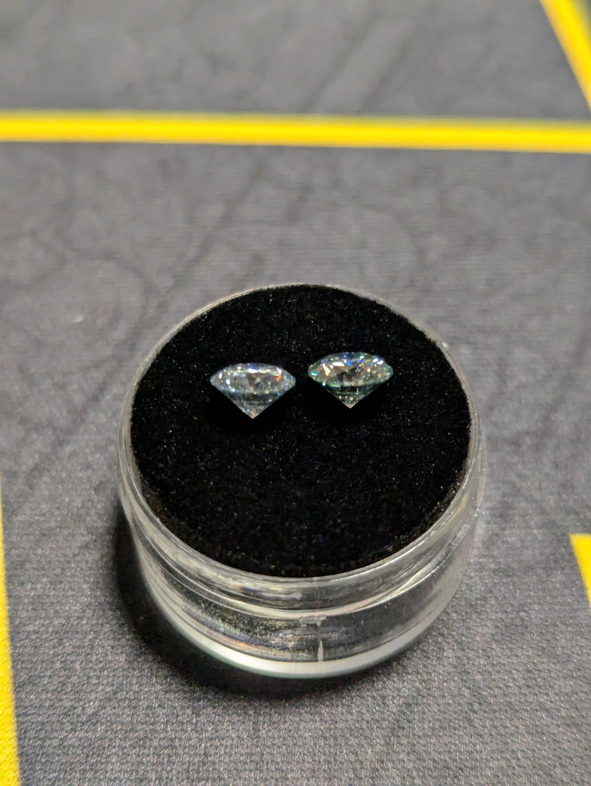 2.0 CTW Moissanite Pair 6.5mm Round Brilliant Cut D Color VVS1 Loose Gemstones