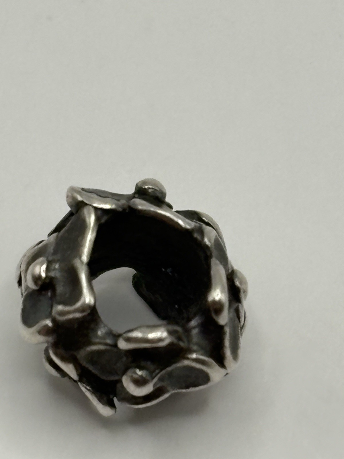 Authentic Trollbeads, Retired Hydrangea Sterling Silver Bead