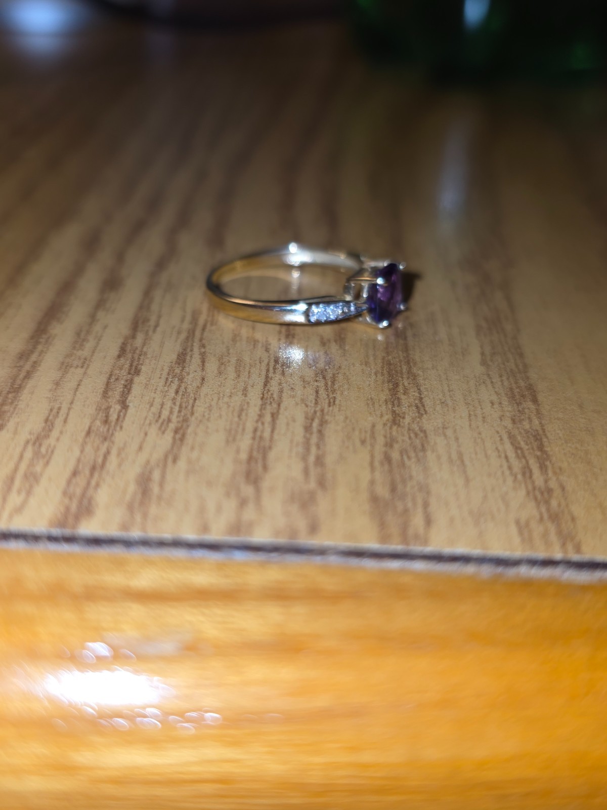 10k Yellow Gold Amethyst Ring – Size 5.5