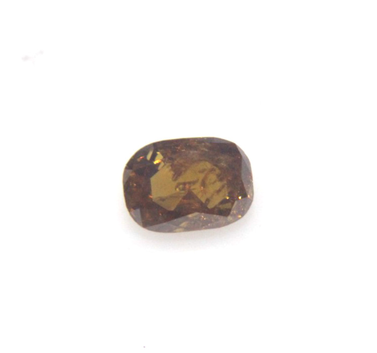 0.47Cts Dark Orange Yellow Color Oval Shape Rose Cut Diamond 5.43×3.89×2.38 MM
