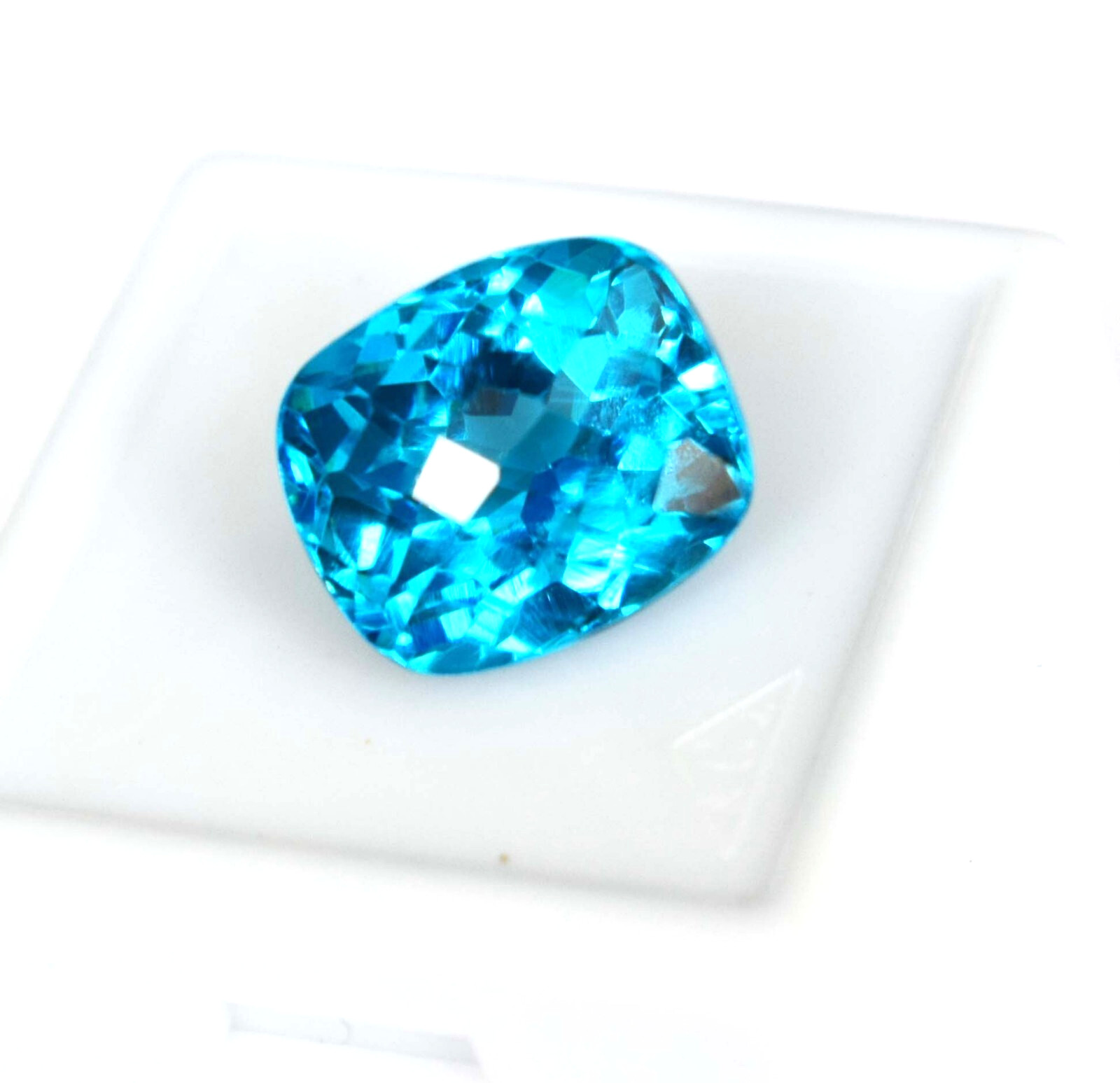 💥Most Unique Rarely Found 10 CT Santa Maria Intense Blue Aquamarine Cushion Cut