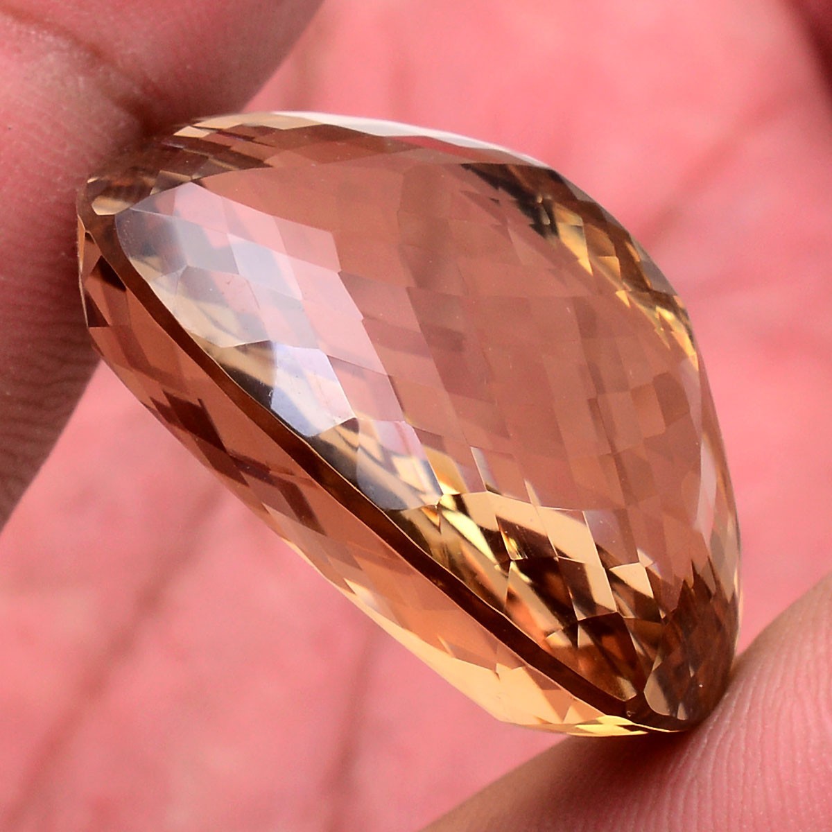 96.17 Cts VVS Natural Citrine Cushion Cut Hi-Grade Certified Untreated Gemstone