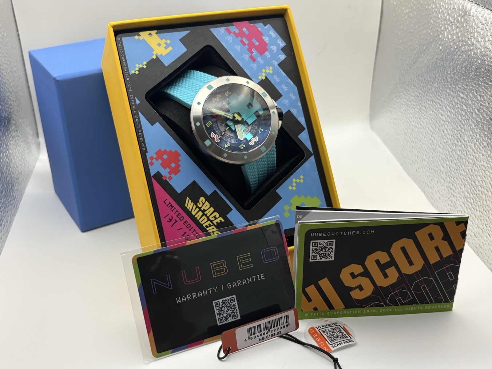 Nubeo Cassini Space Invaders Automatic LE#137 50mm Box & Papers