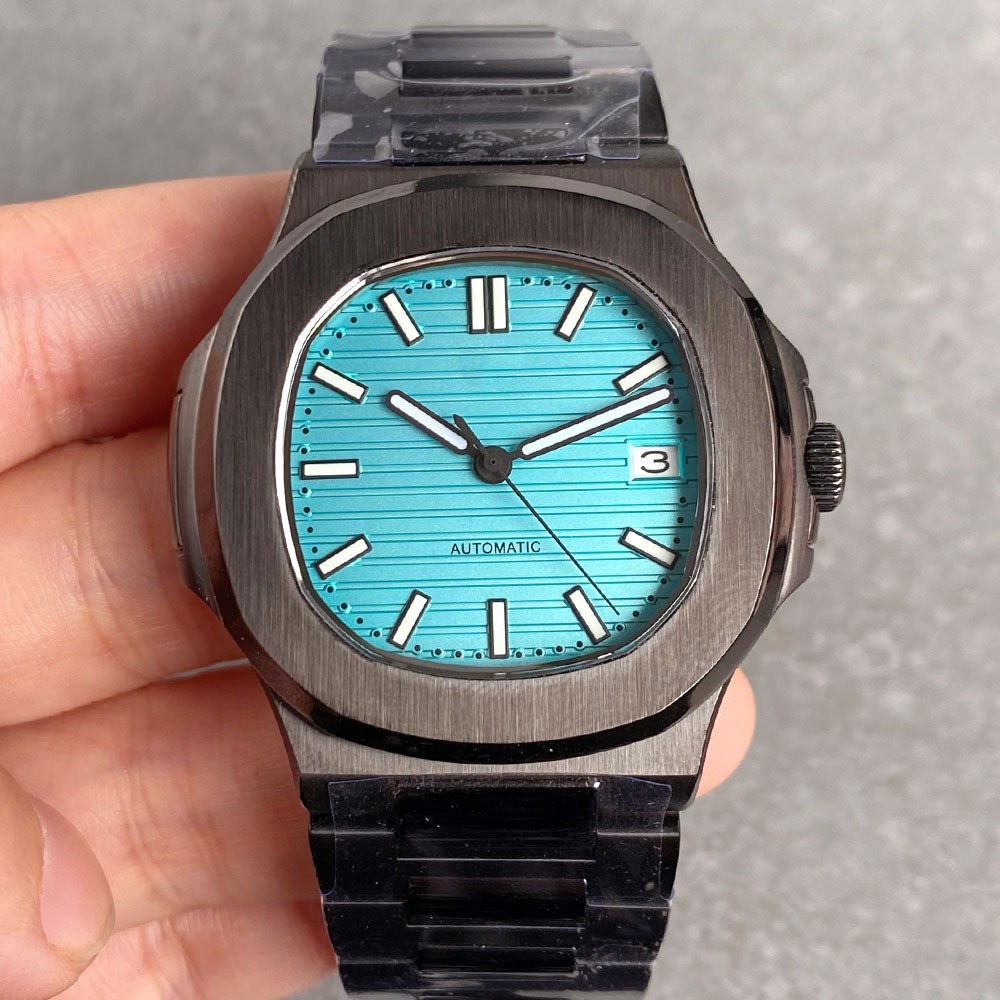 20ATM Tandorio 40mm Black PVD Sapphire Glass Automatic NH35 Movement Men Watch