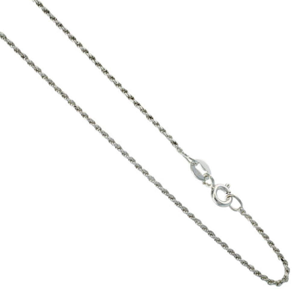 1mm to 4mm Sterling Silver Diamond Cut Rope Chain Necklace, Bracelet, Made Italy