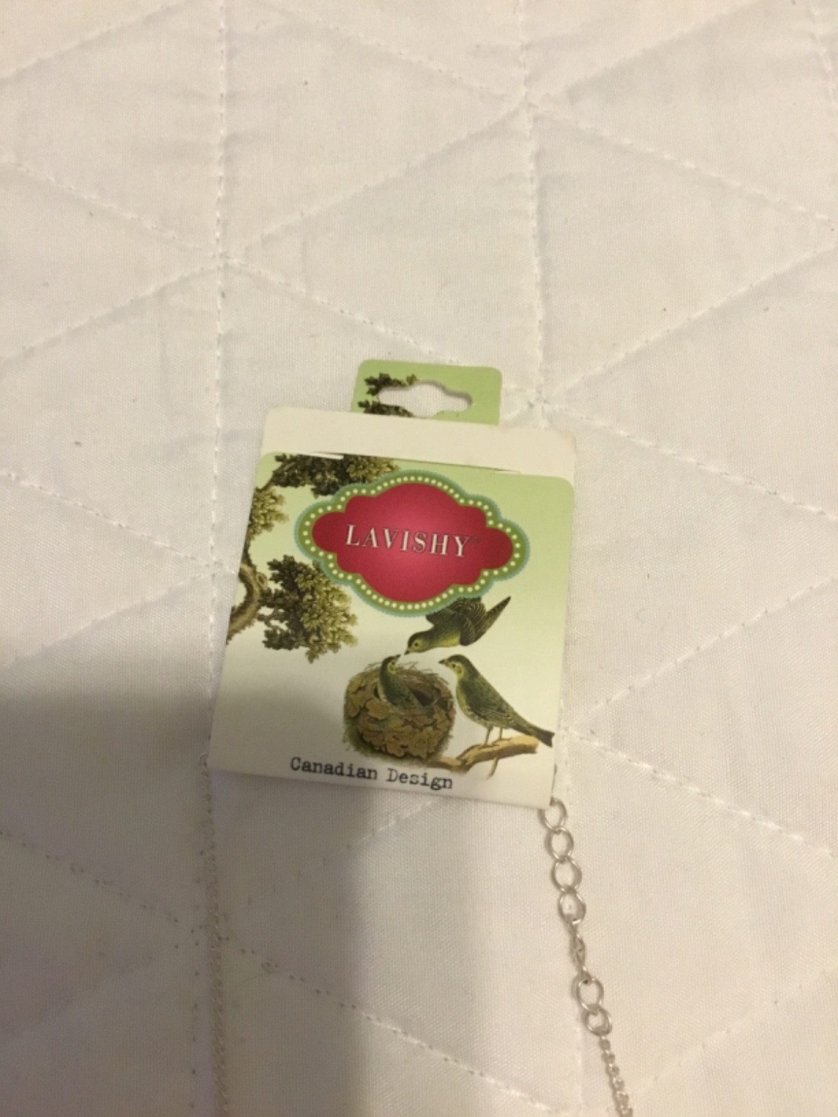 Lavishy silver tone Lead & Nickel Free Hypoallergenic Necklace NWT