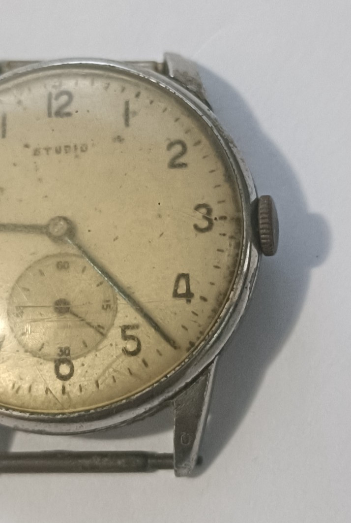 Antique old men wristwatch Studio fond acier inoxydable