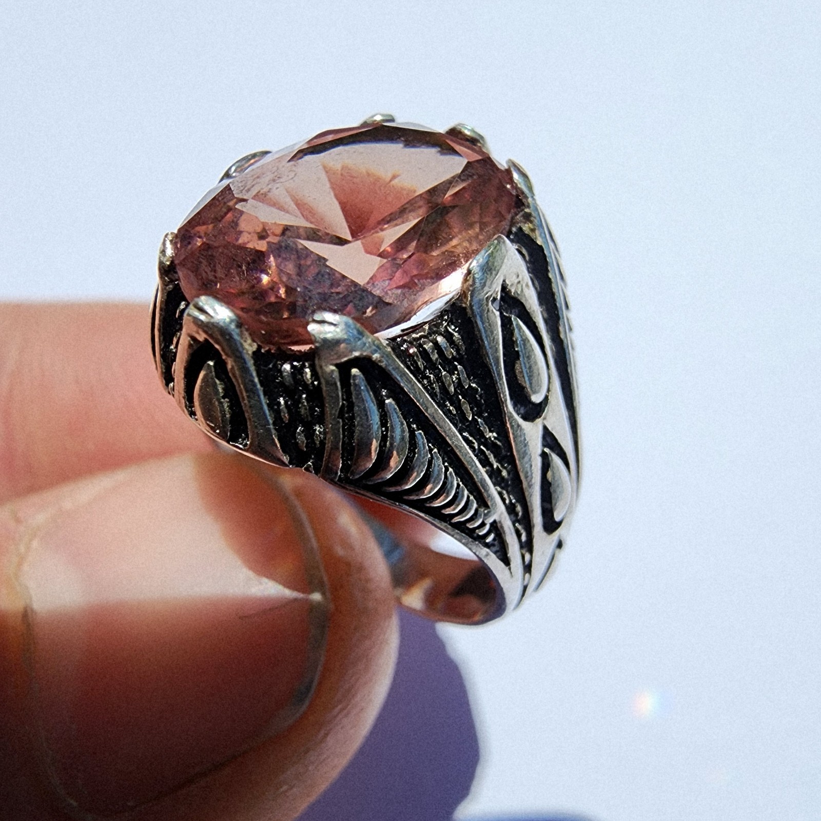 4ct Zultanite Color Changing Turkish Ring Size 6 1/2 Sterling Silver Sultanite