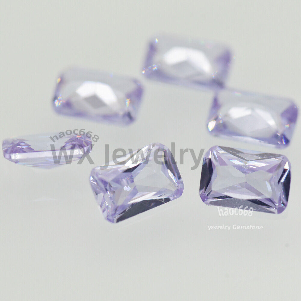 5A Multicolored 4x6mm-10x12mm Synthetic Octangle Loose Cubic Zirconia stone