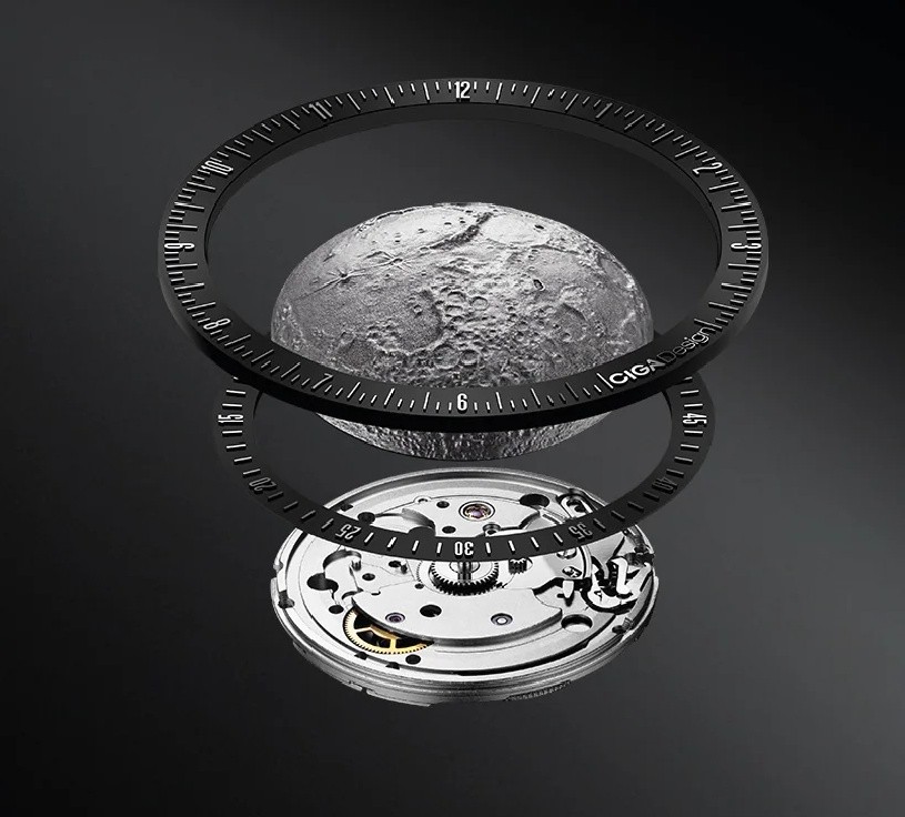 CIGA design Moon Walker Edition U055-TIGR-6B Automatic Titan Watch 46 mm