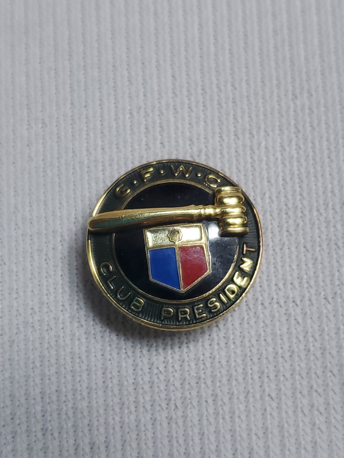 Vintage LGB 1/5 10k G.F.W.C Club President Pin 2 Grams, Women’s Clubs