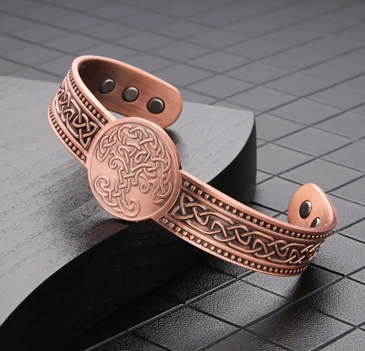 Magnetic pure copper adjustable bracelet with 6 magnet, free UK delivery, gift