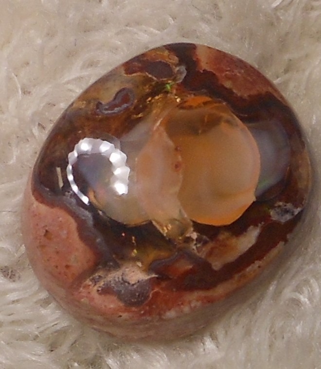 11.70ct Mexican Fire Opal 17x14x7mm Natural Earth-Mined Stone