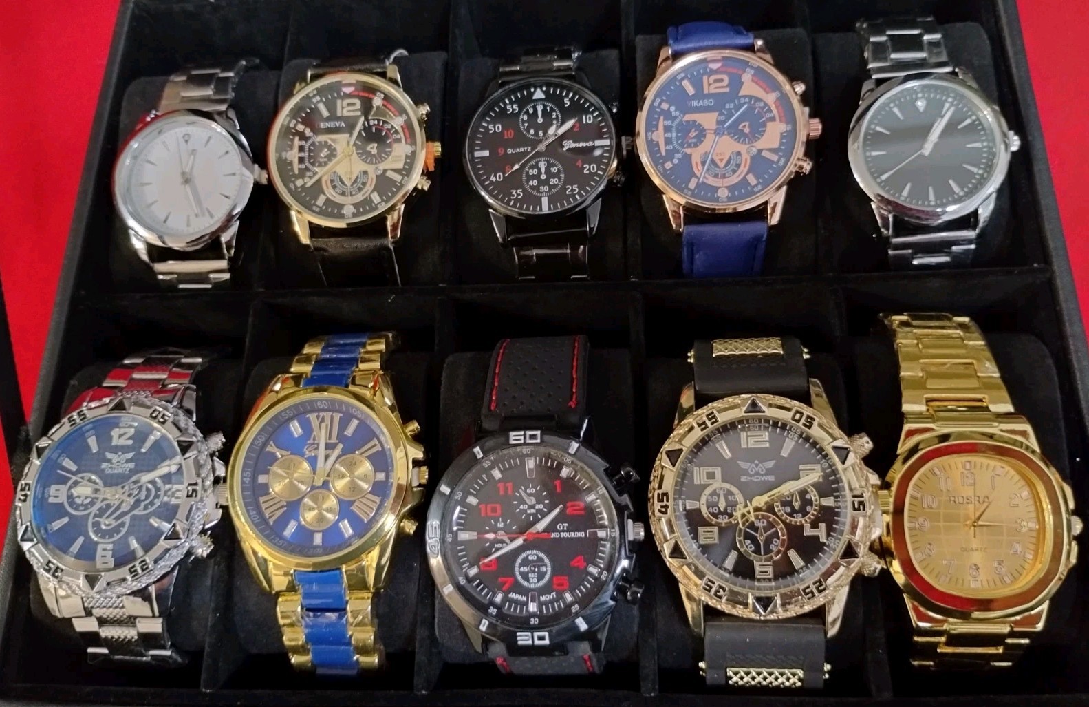 10 NEW Men’s Watches CLOSEOUT OVERSTOCK CLEARANCE DEAL Men Watch Lot IPHONE 32