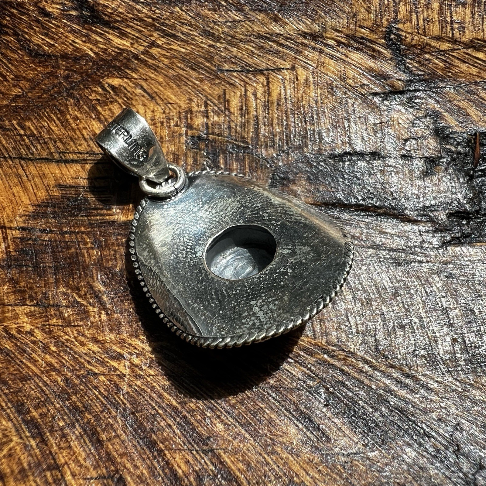 Sterling Silver Cowboy Hat Pendant Kingman Turquoise
