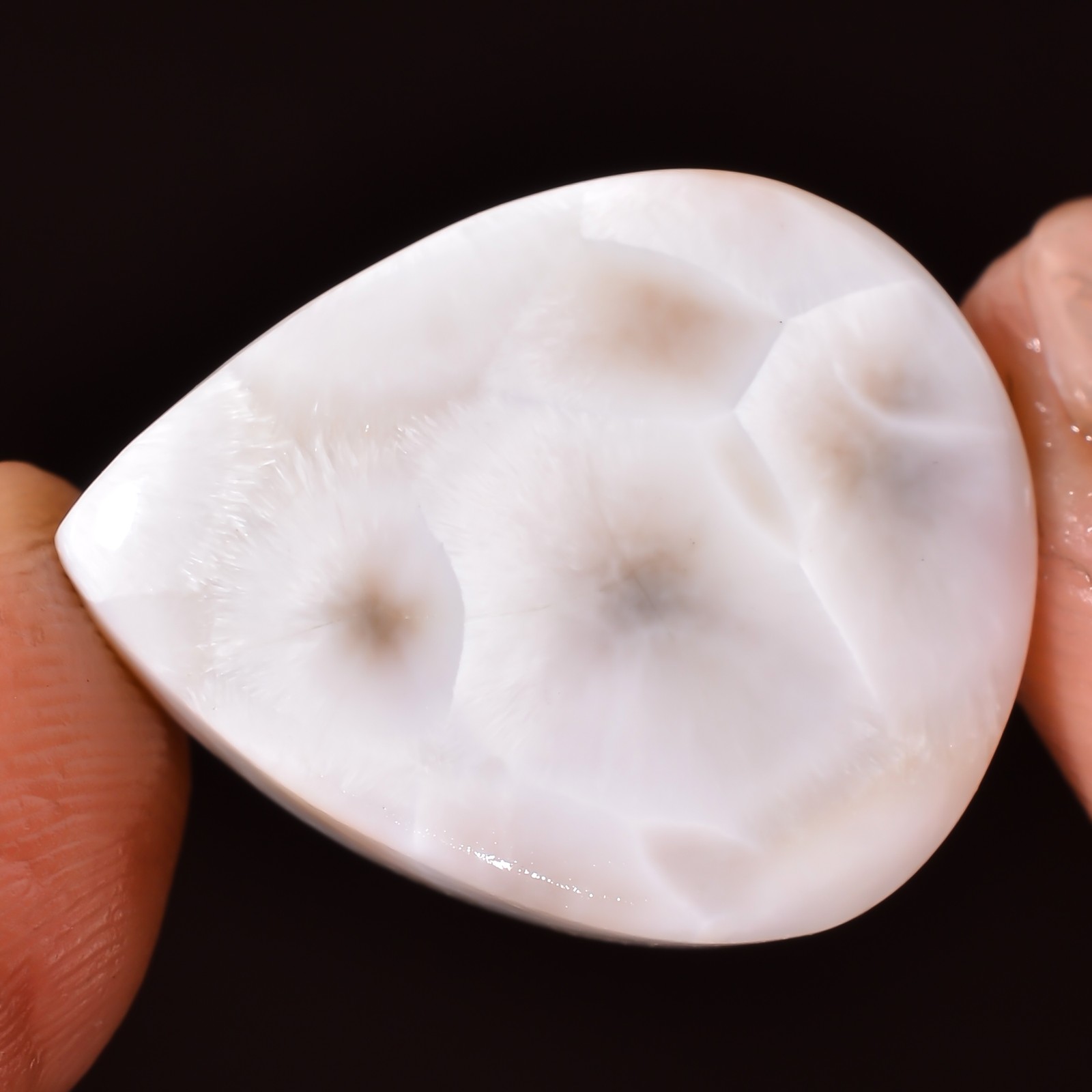 natural THOMSONITE PINK LARIAMR pear cabochon gemstone 13.45 Cts. (16x20x05 mm)