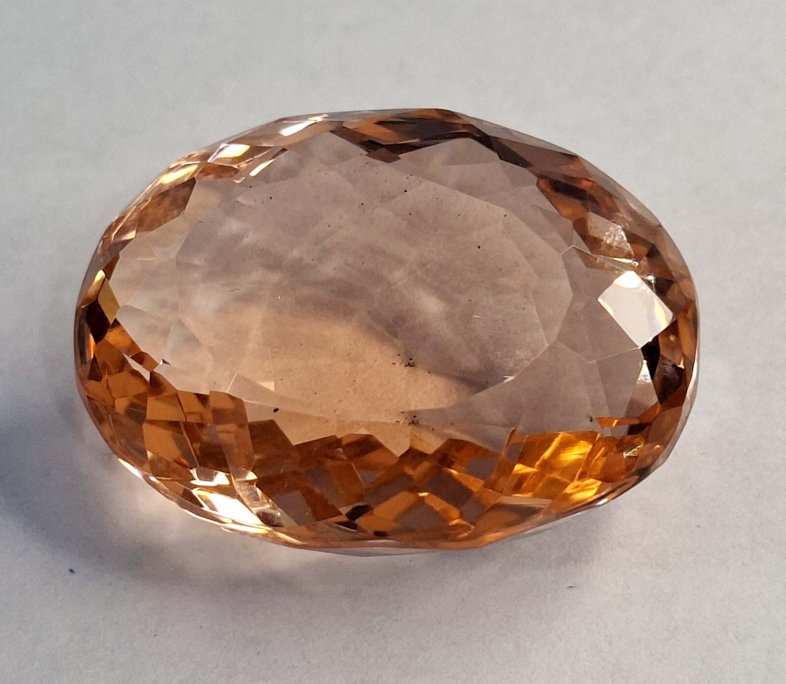 Natural Imperial Topaz 82-84 Carat Oval Cut Certified Loose Gemstone RK936
