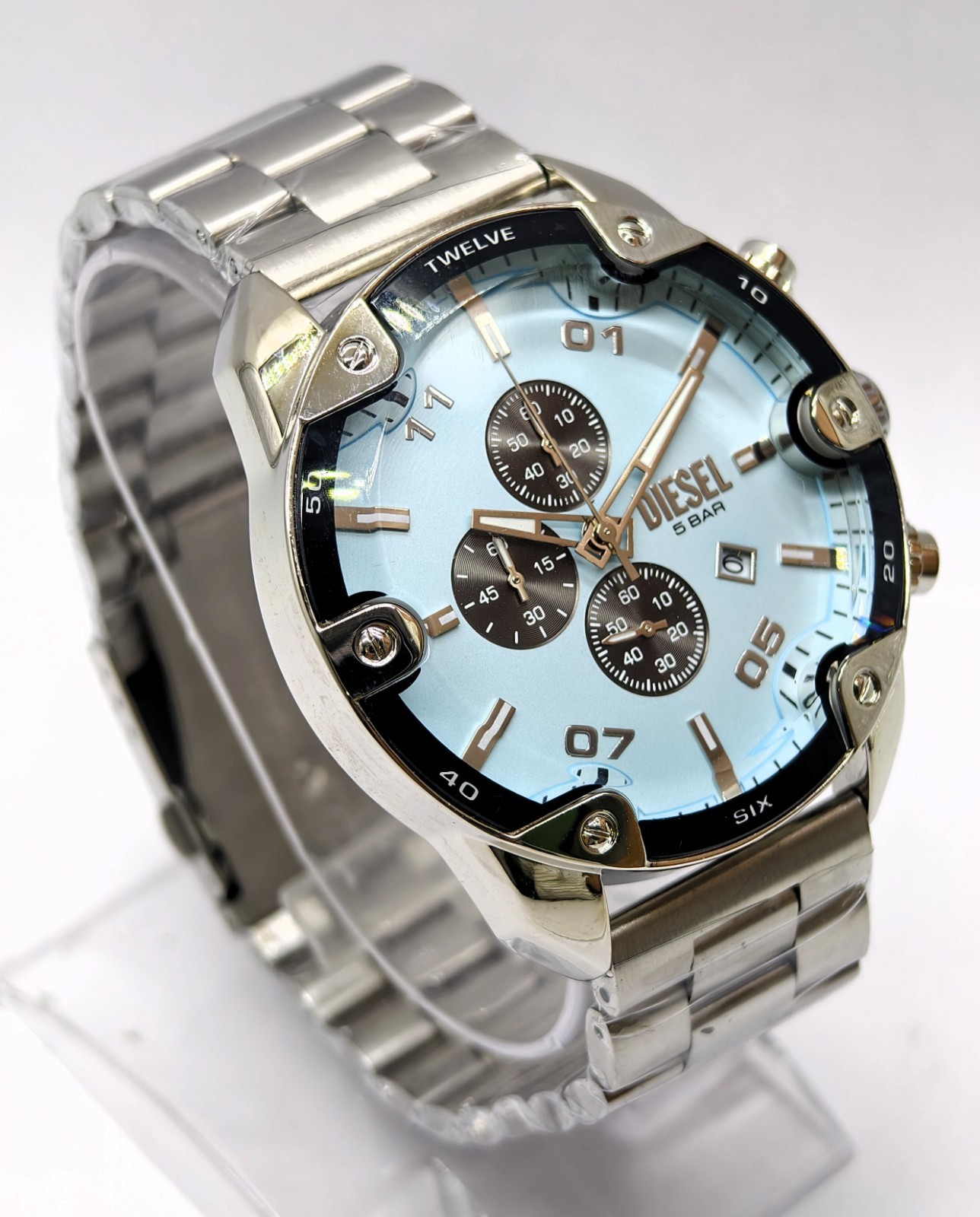 Awesome Diesel Spiker ”ONLY THE BRAVE” Chronograph Quartz Men’s Wrist Watch