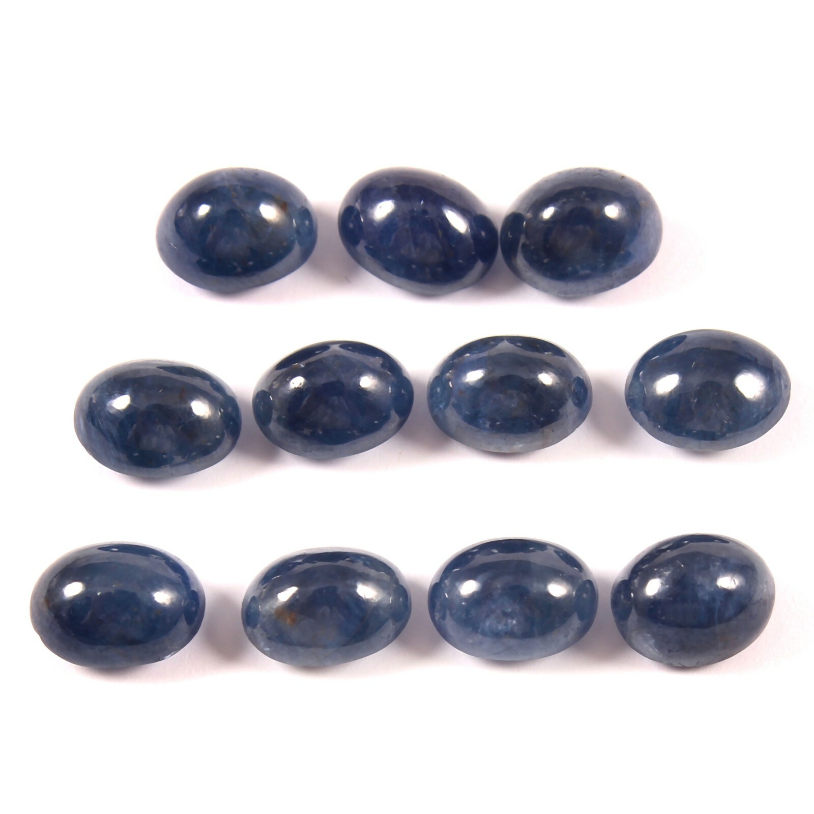 100%Natural Blue Burma Sapphire Cabochon Smooth Polish Loose Gemstone 11 Pcs Lot
