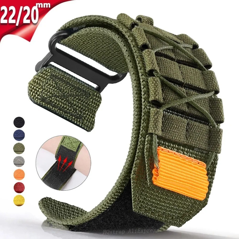 S/L New Nylon Band 20mm 22mm Universal Replacement Wristband Sport Watch Strap
