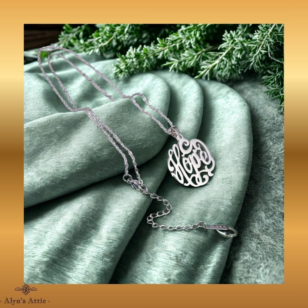 Hope Pendant Silver Stainless Steel – 45 + 5cm Chain