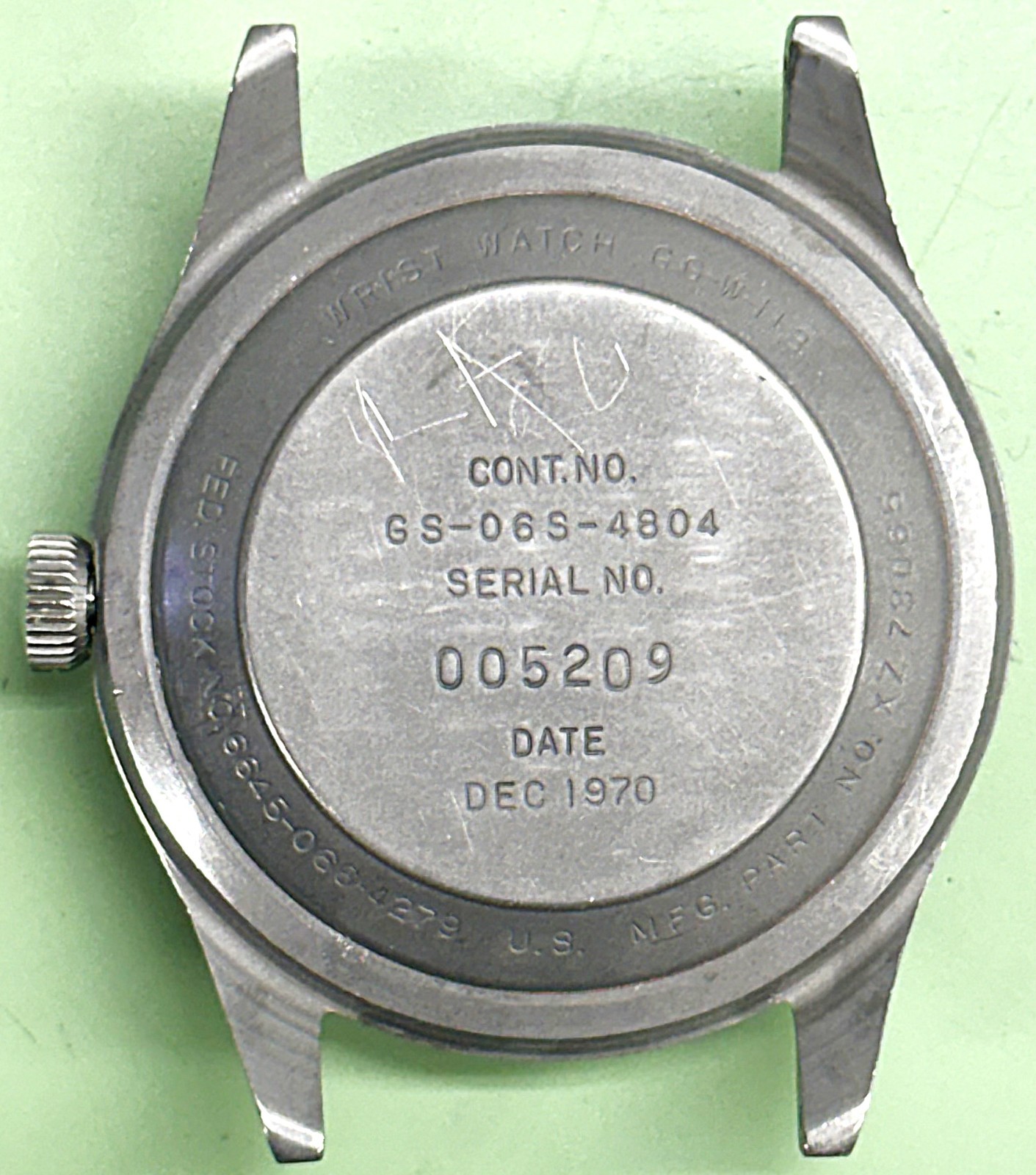 Vintage Benrus Stainless Steel GG-W-113 US Military Mens Watch Vietnam Dec 1970