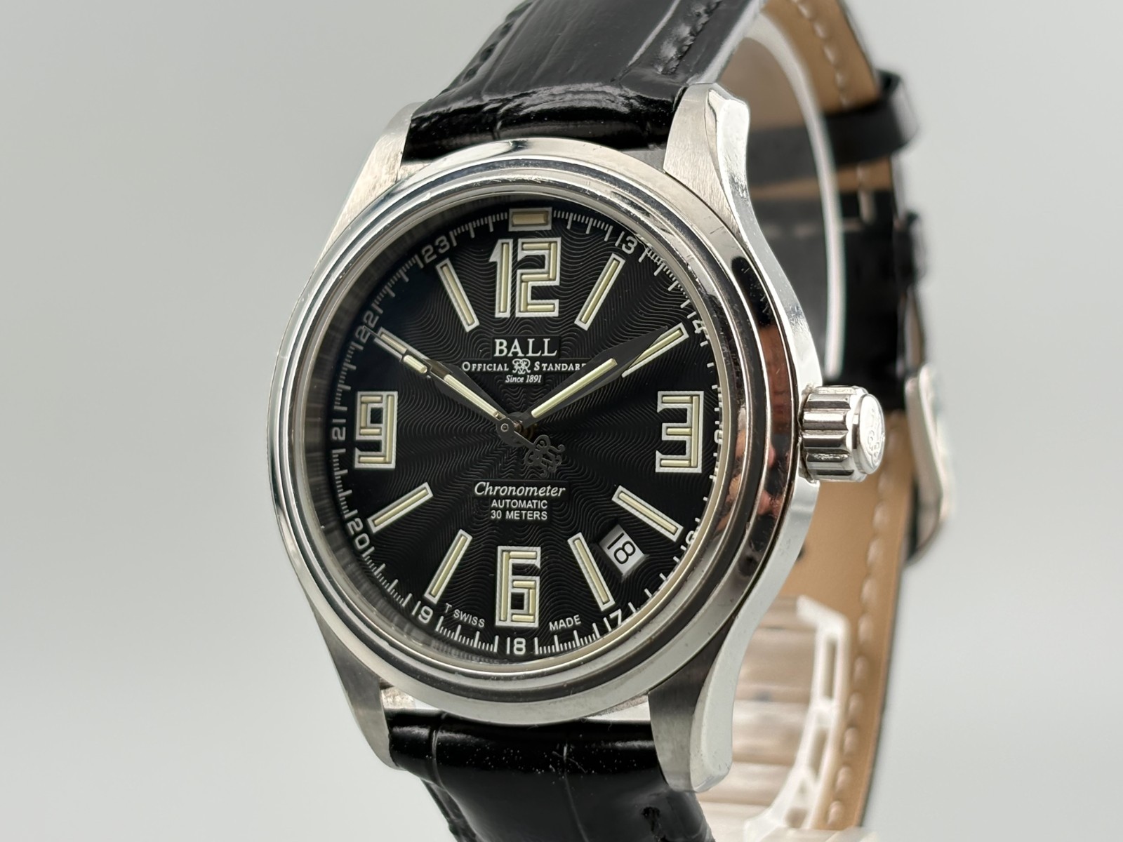 Ball Trainmaster NM1038D Date Black Automatic Men’s Watch