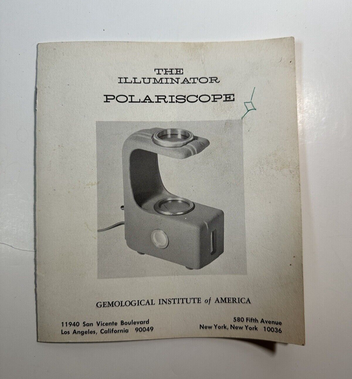 Original GIA Illuminator Polariscope User Manual – Gemological Instruments Guide