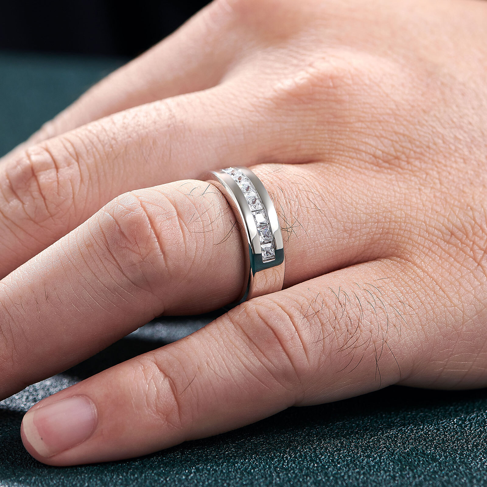 Sterling Silver Men Wedding Ring Band Ring Wedding Band Wedding Ring Men Jewelry