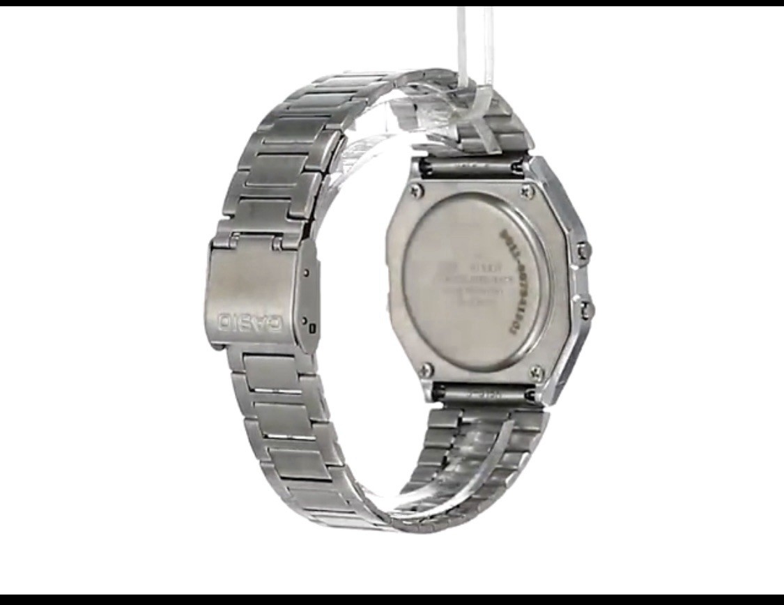Casio A168W-1, 7 Year Battery Chronograph Silvertone Watch, Alarm, Illuminator