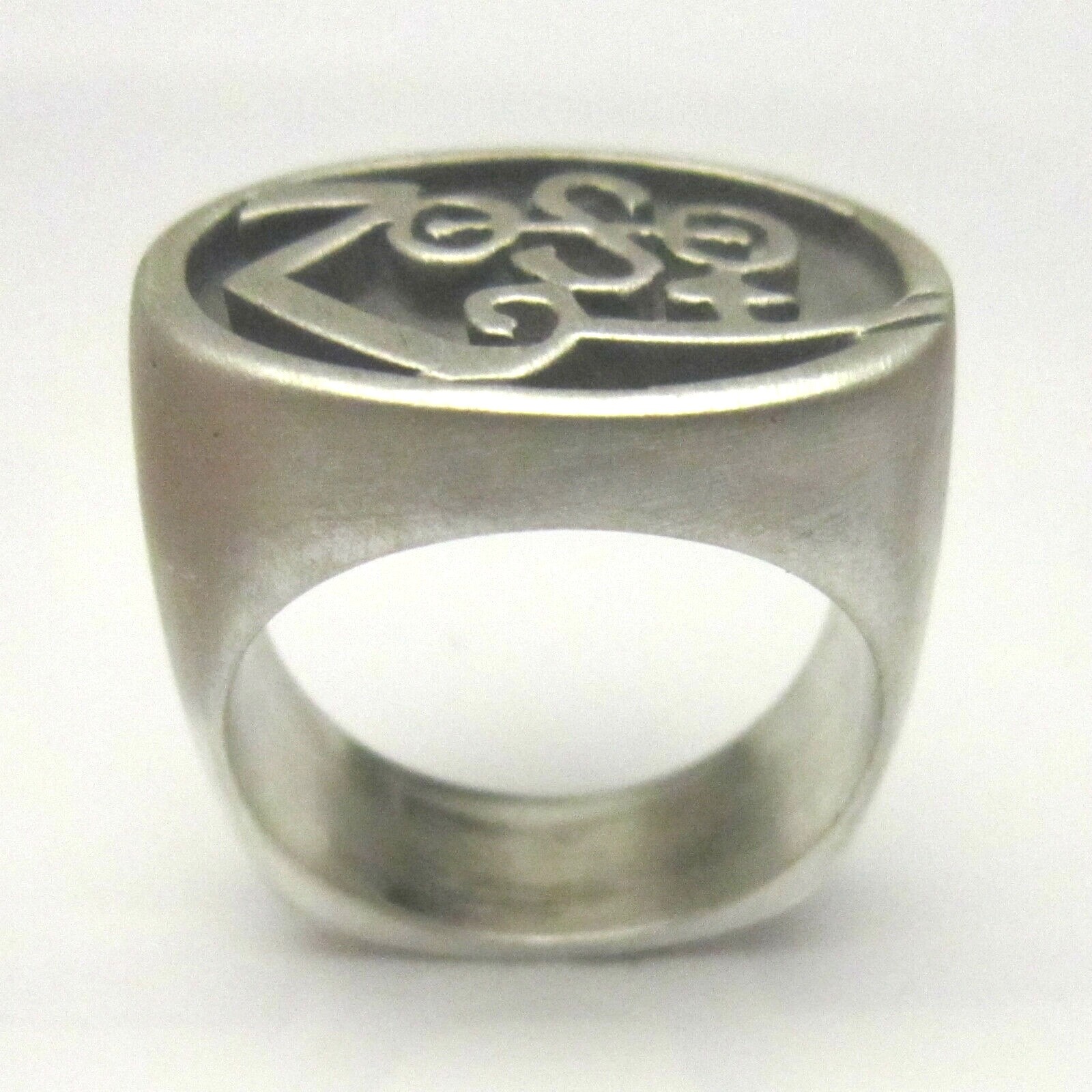 MJG STERLING SILVER OVAL ZOSO RING. JIMMY PAGE. LED ZEPPELIN. STARTS AT SIZE 10