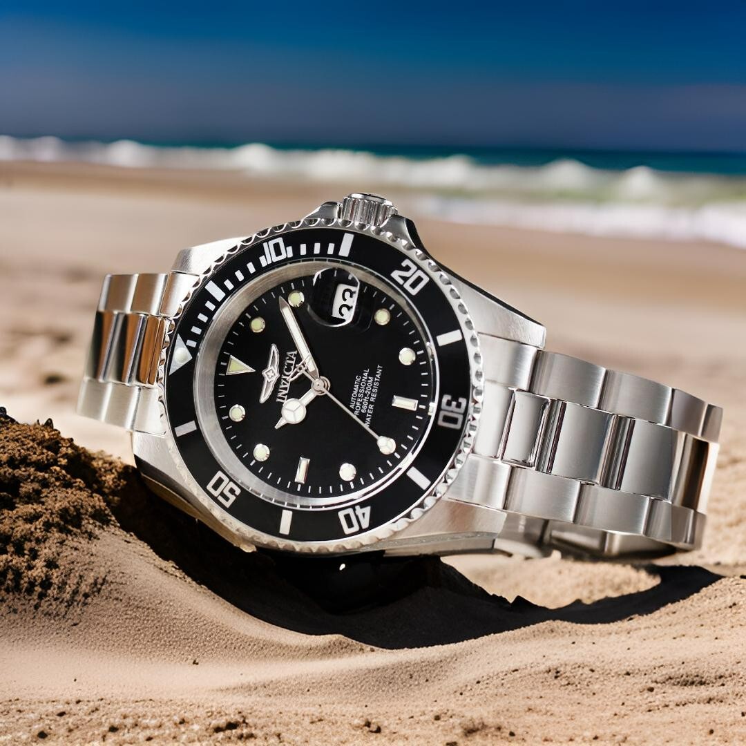 NEW Invicta Men’s Pro Diver 24J Automatic NH35A Stainless Steel BLACK DIAL Watch