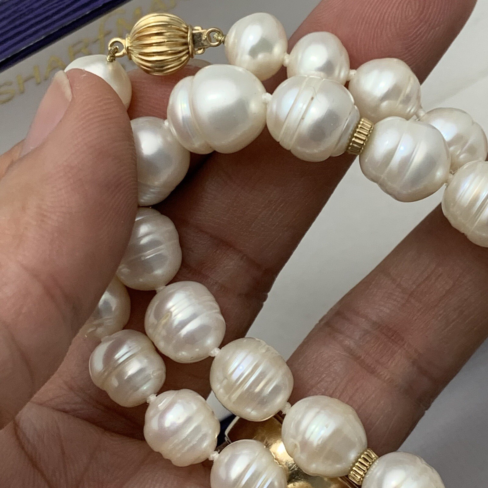 Japan Cultured Pearls Baroque Necklace 8.7 – 11mm Pearl 14k Gold