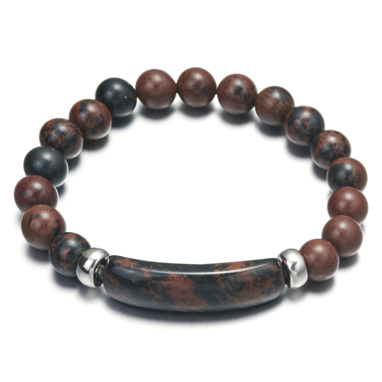 Natural Stone Tiger Eye Beaded Bracelet Elasticity Bangle Elegant Women Jewelry