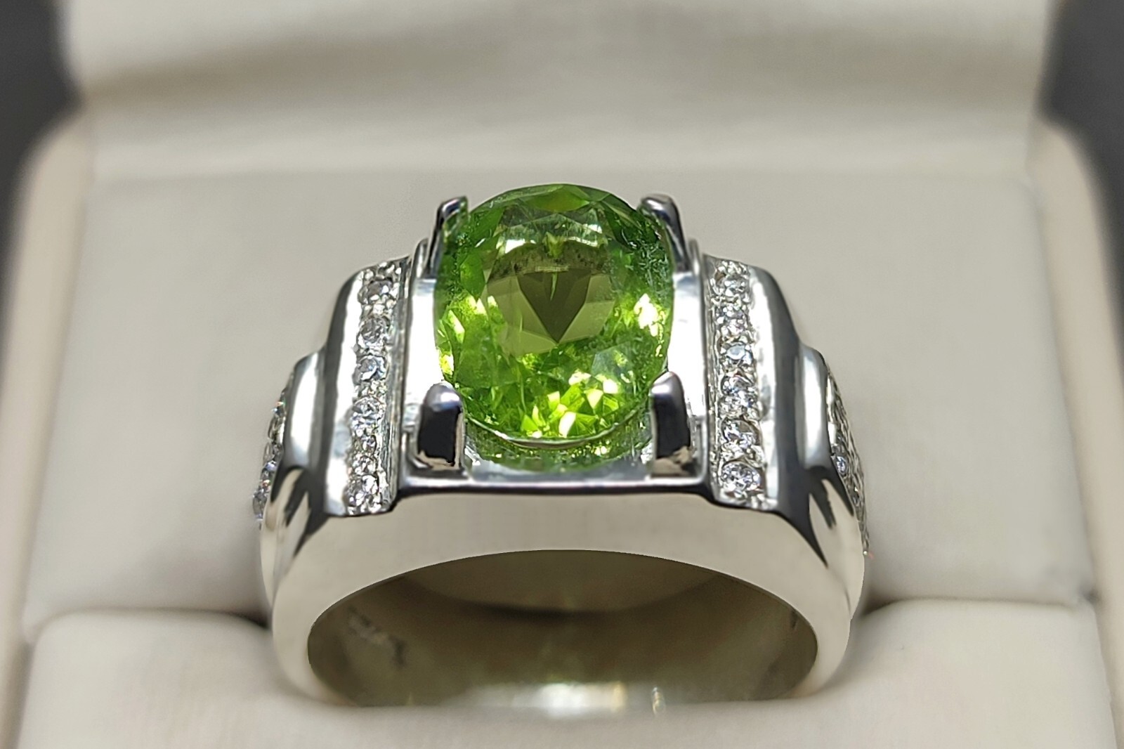 Natural Green Peridot/ Red Ruby/ Star Sapphire 925 Silver Handmade Elegant Ring