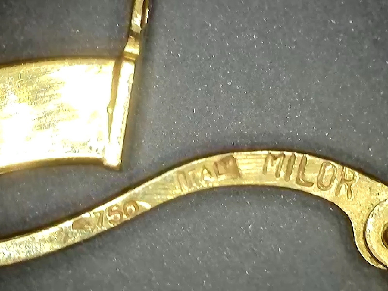 Authentic MILOR Italy 750 18K Gold Hoop Earrings Singles 2.39g Replacement