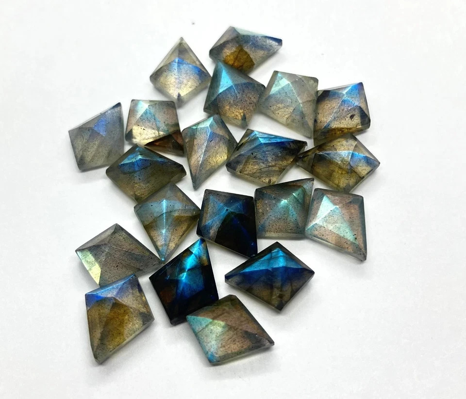 Wholesale Natural Labradorite Faceted Kite Shape Loose Gemstone Lot Jewellery.