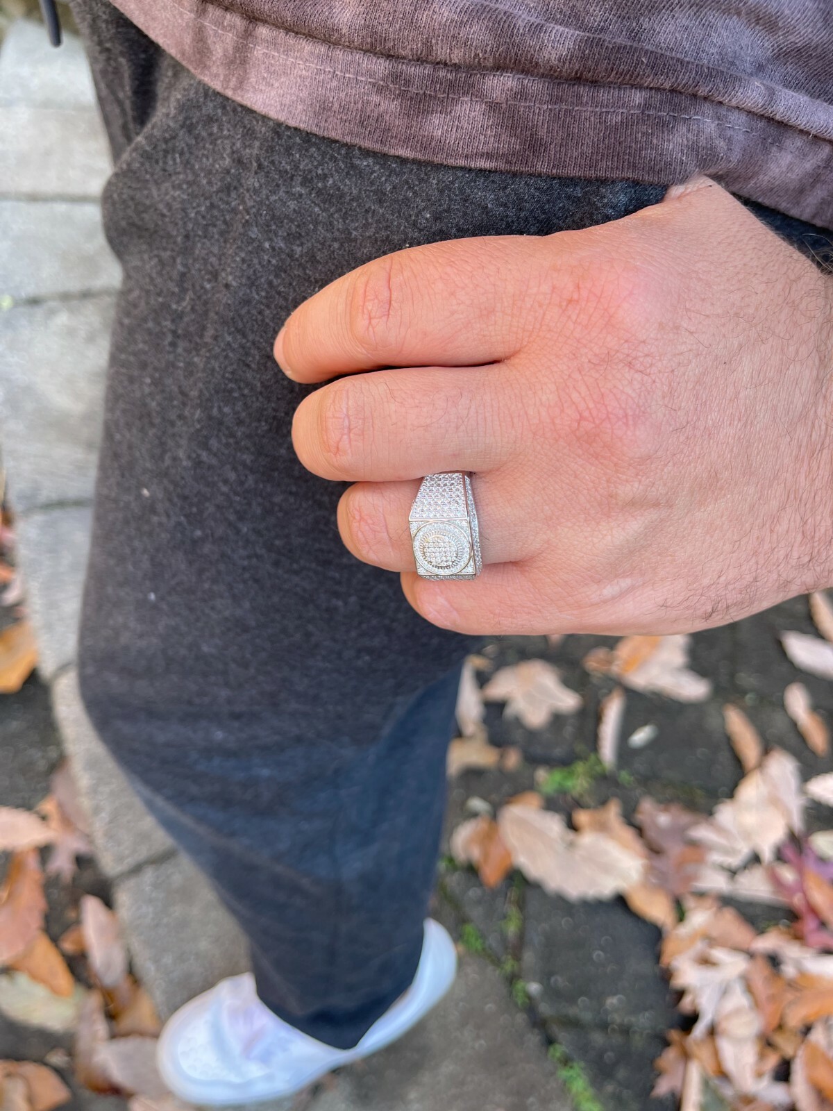 Real 925 Silver Mens Hip Hop Square Iced MOISSANITE Ring – Passes Tester W. GRA