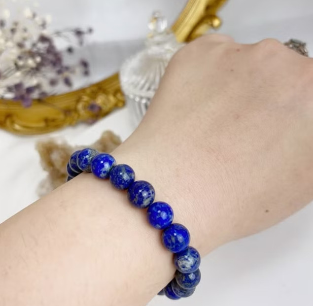 2025 HOT Handmade Natural Lapis Lazuli 7-8mm Eco Friendly Bracelet Gift Idea